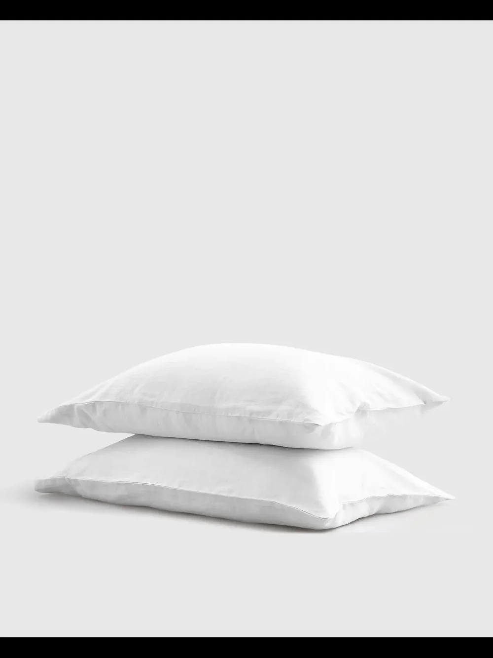 Quince Linen white Standard Size Pillow Cases (2)